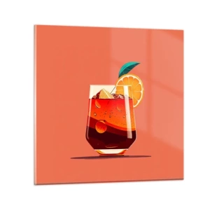 Schilderen op glas - Zomerse verfrissing - 30x30 cm