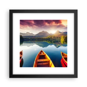 Poster in een zwarte lijst - Niets tegen de natuur - 30x30 cm