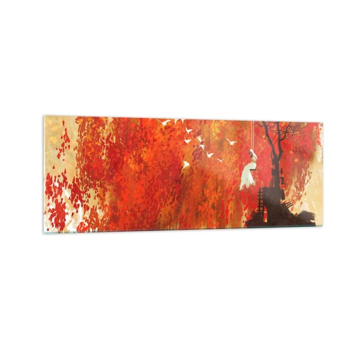 Schilderen op glas - Zal hij met hen vliegen? - 140x50 cm