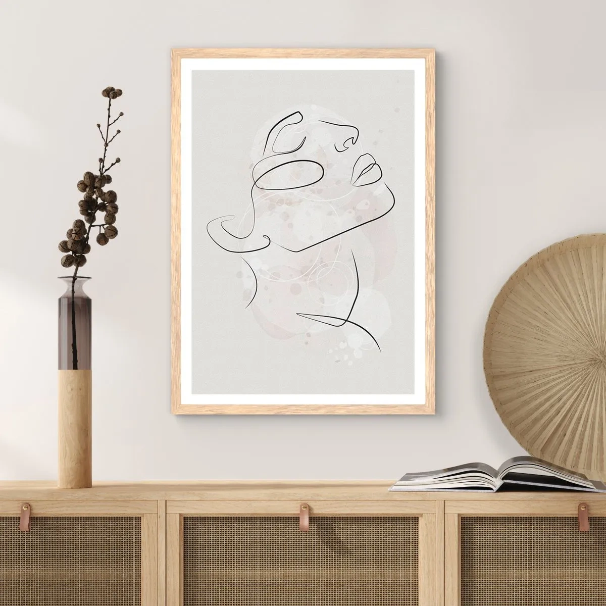 Een poster in een licht eiken lijst - De omtrek van een droom - 40x50 cm