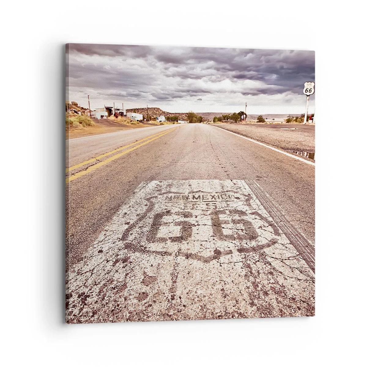 Schilderen op canvas - Mother Road - een Amerikaanse legende - 70x70 cm