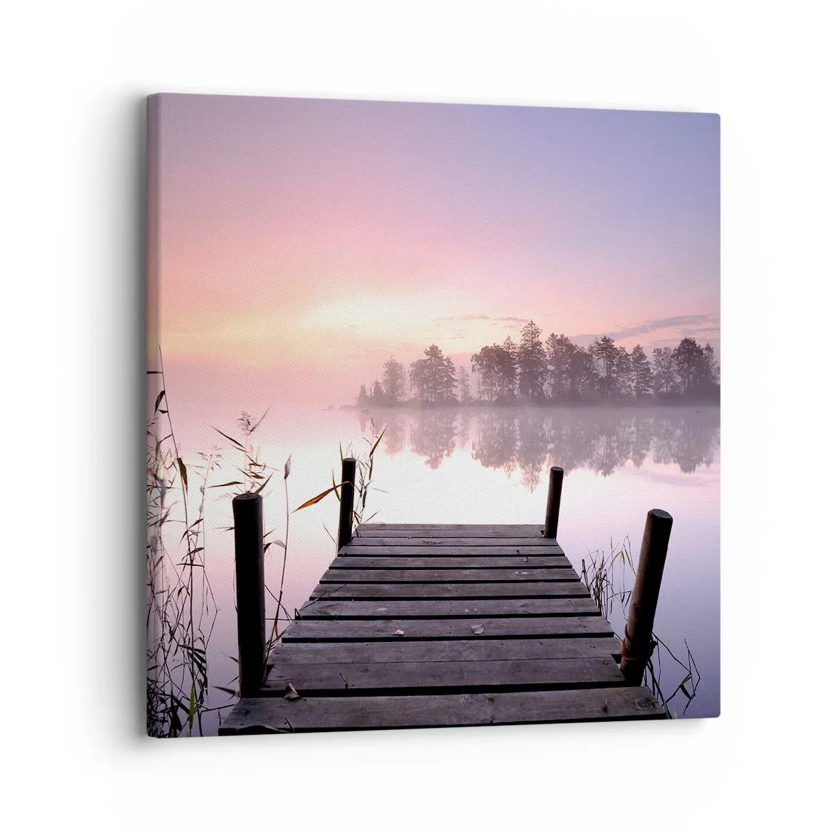 Schilderen op canvas - Van de lila mist... - 30x30 cm