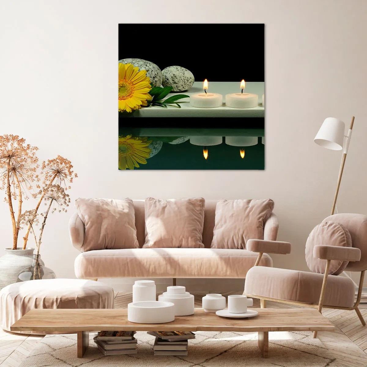 Schilderen op canvas - Zintuigen kalmeren - 40x40 cm