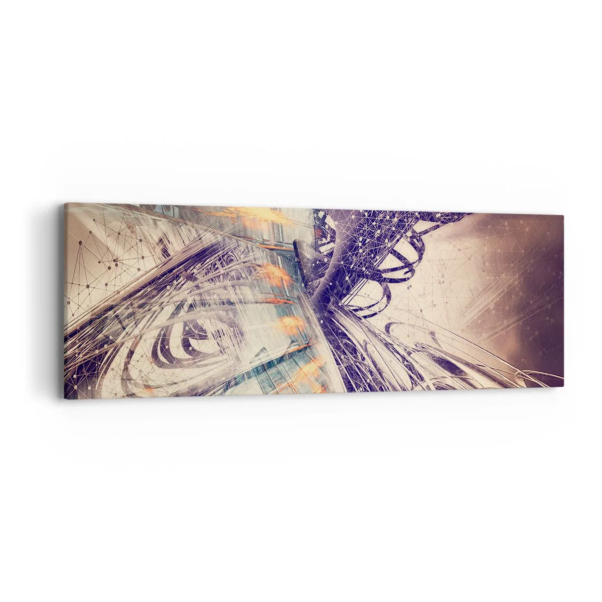 Schilderen op canvas - In grote haast - 90x30 cm