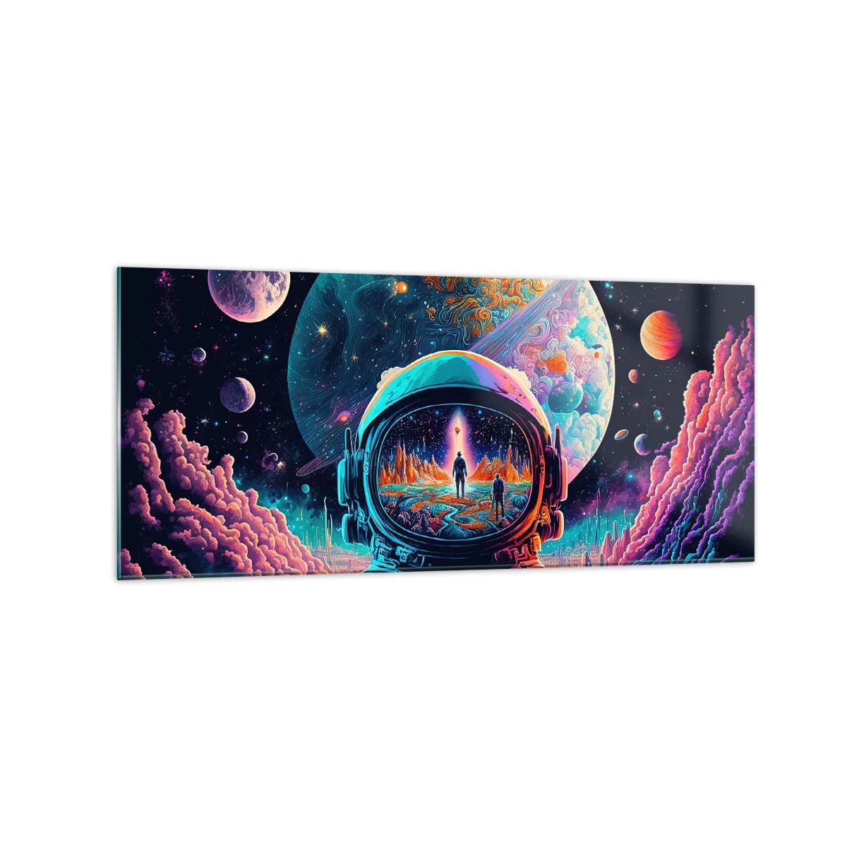 Schilderen op glas - Filosofen hebben er niet van gedroomd - 120x50 cm