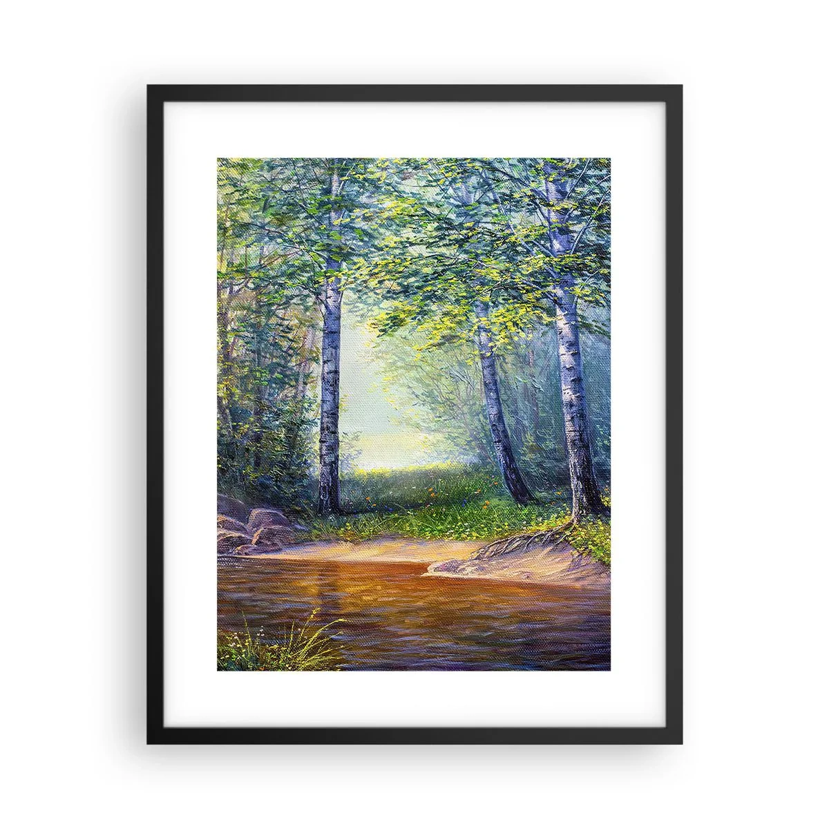 Poster in een zwarte lijst - Idyllisch landschap - 40x50 cm