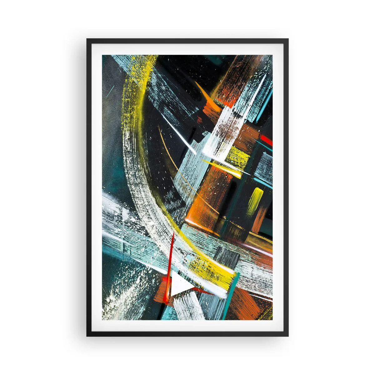 Poster in een zwarte lijst - De energie van beweging - 61x91 cm