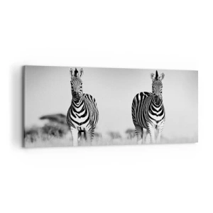 Schilderen op canvas - Toch is de wereld zwart-wit - 100x40 cm