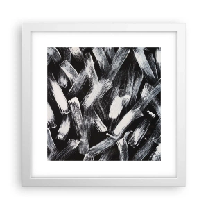 Poster in een witte lijst - Abstractie in de industriële spirit - 30x30 cm