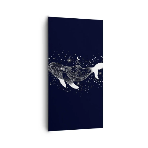 Schilderen op canvas - In de oceaan van het universum - 65x120 cm