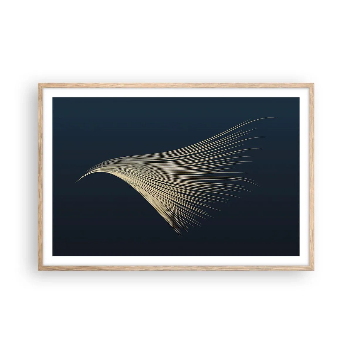 Een poster in een licht eiken lijst - Als het haar van een engel - 91x61 cm