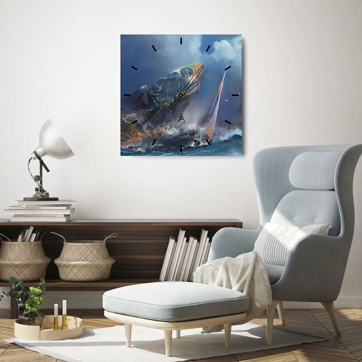 Wandklok - Klok - Wie de moed heeft, wint - 40x40 cm