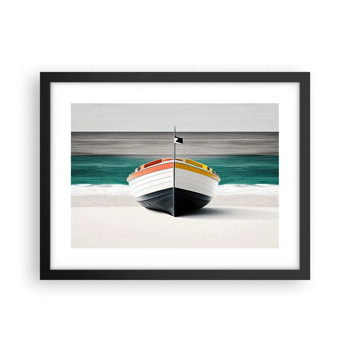 Poster in een zwarte lijst - Op zijn plaats - 40x30 cm