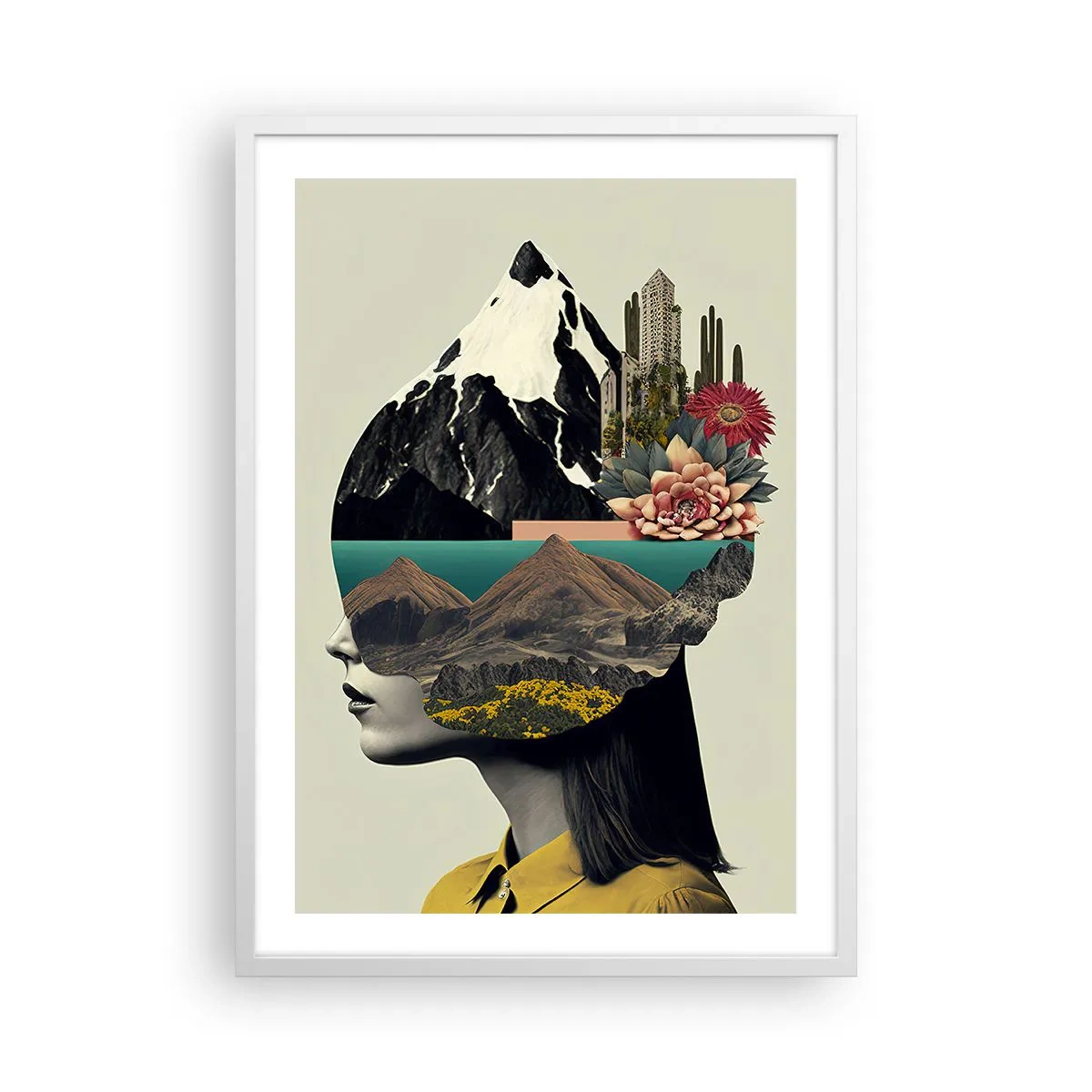 Poster in een witte lijst - Vrouw – altijd een mysterie - 50x70 cm