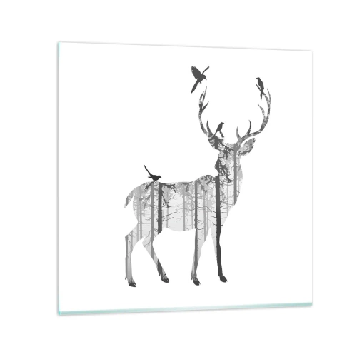 Schilderen op glas - Goede bosgeest - 70x70 cm