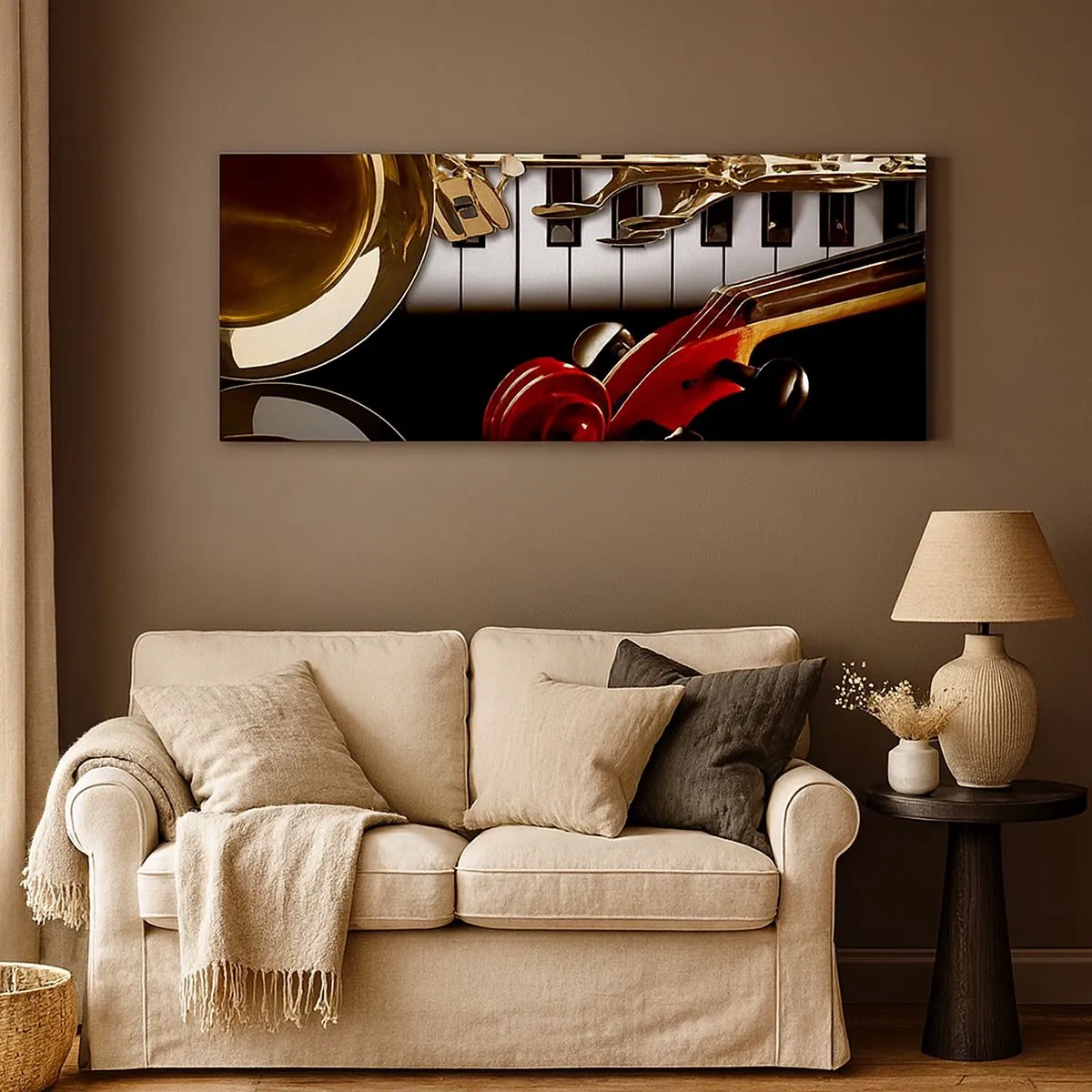 Schilderen op canvas - Plaatwerk, hout en ivoor - 100x40 cm