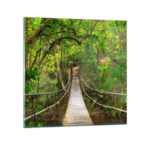 Schilderen op glas - Want er staat een klimplant in de tuin - 40x40 cm