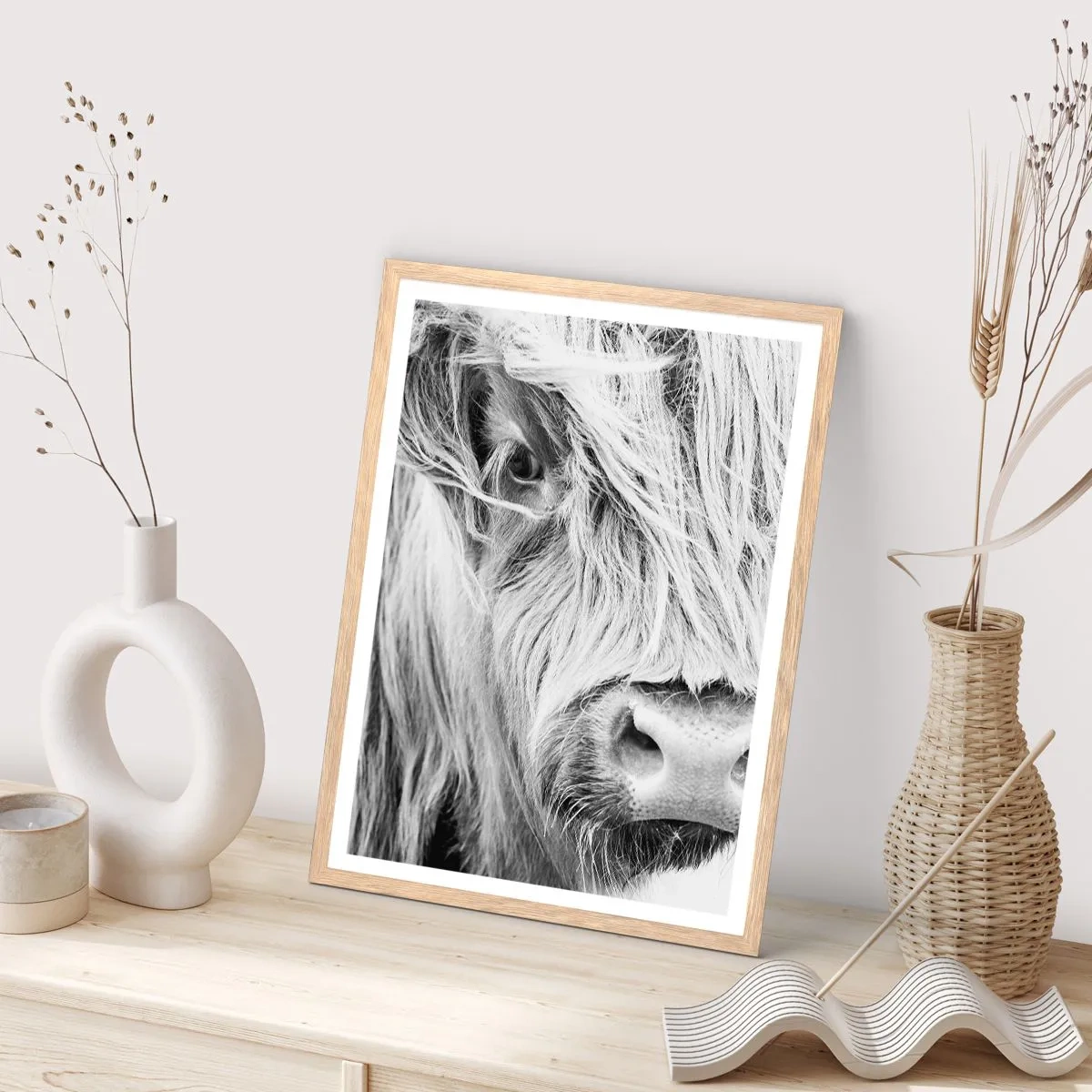 Een poster in een licht eiken lijst - Schotse wildheid - 70x100 cm