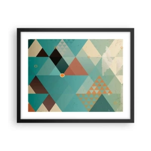 Poster in een zwarte lijst - Eenheid van veelheid, veelheid van eenheid - 50x40 cm