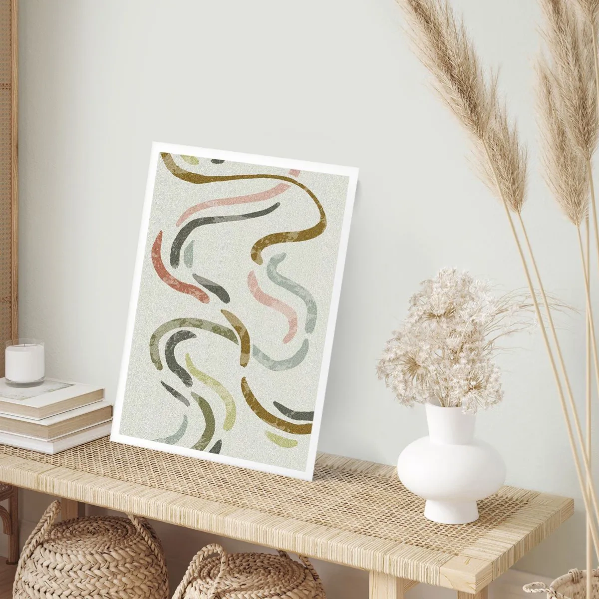 Poster - Een vrolijke dans van abstractie - 40x50 cm