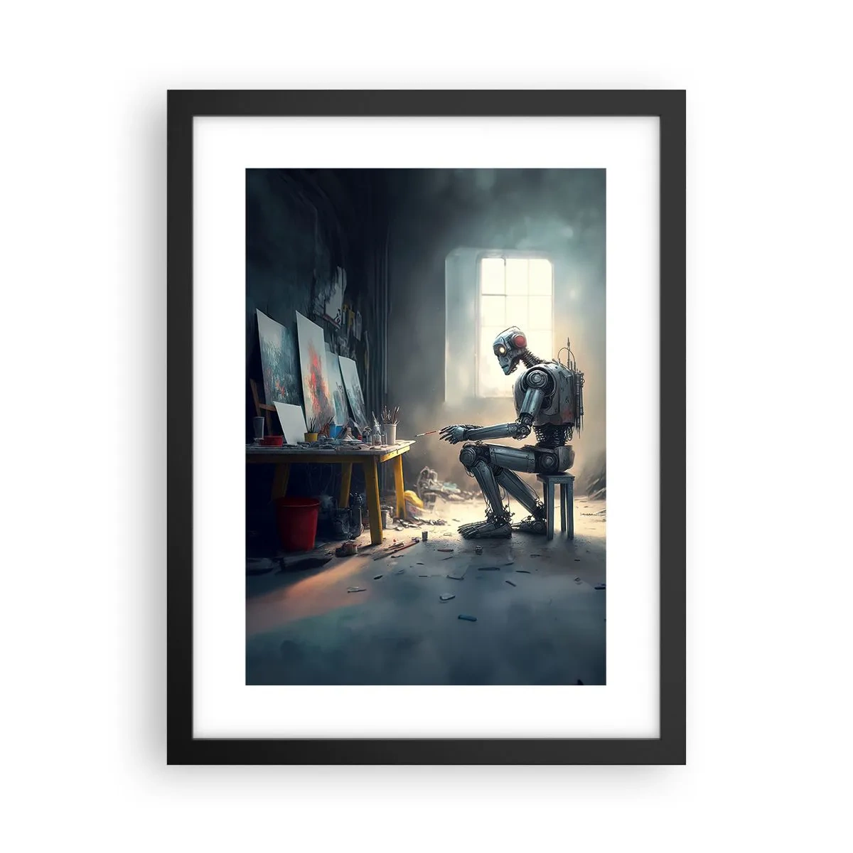 Poster in een zwarte lijst - De scheppingsdaad - 30x40 cm