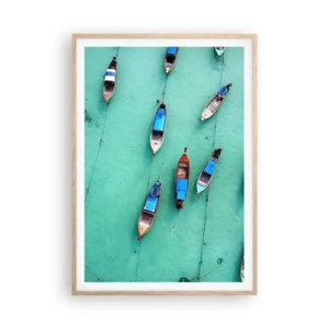 Een poster in een licht eiken lijst - In blijde verwachting - 70x100 cm