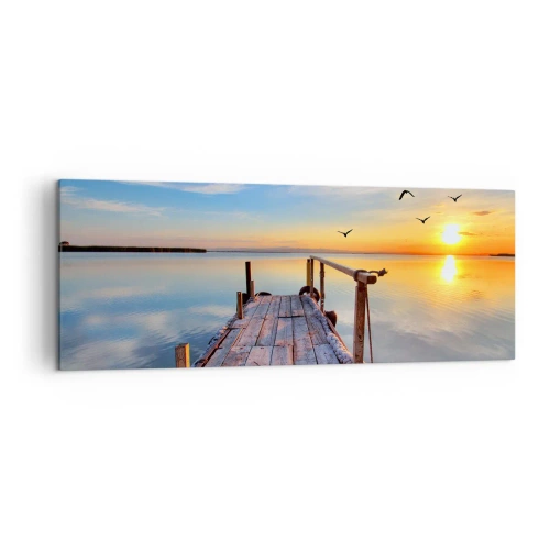 Schilderen op canvas - Loop recht naar de zon - 140x50 cm