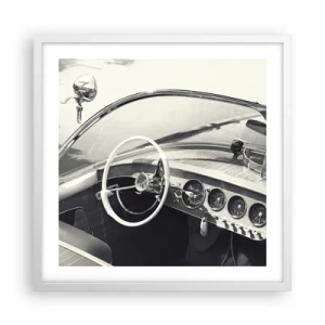 Poster in een witte lijst - Weer voor de rijken - 50x50 cm