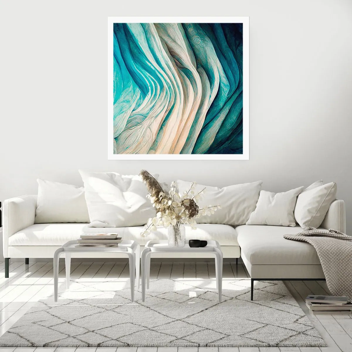 Poster - Blauwe onverzadigbaarheid - 60x60 cm