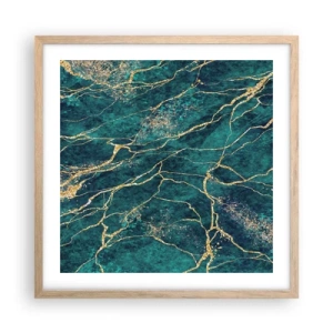 Een poster in een licht eiken lijst - Goudmijn - 50x50 cm