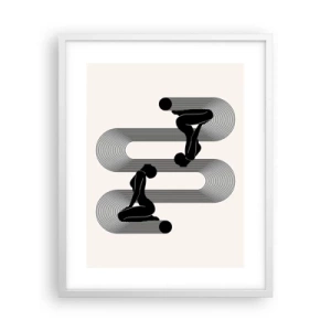 Poster in een witte lijst - Sensuele symmetrie - 40x50 cm