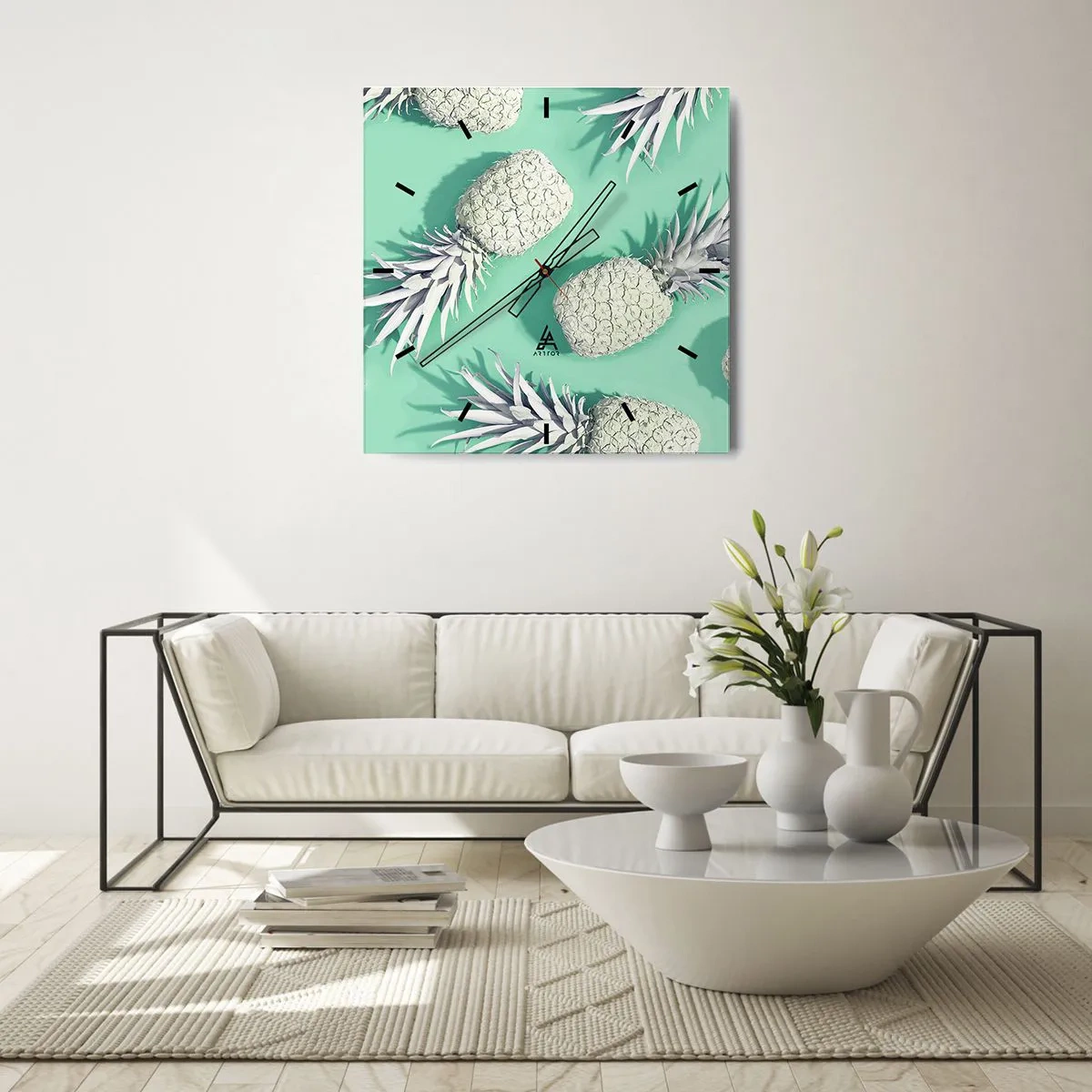 Wandklok - Klok - Het gaat goed met munt - 30x30 cm