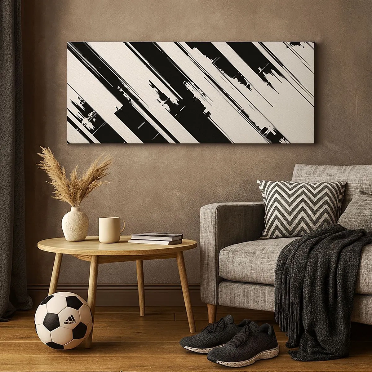Schilderen op canvas - Een intense en dynamische compositie - 100x40 cm