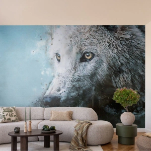 Zelfklevend Fotobehang Deluxe Sticker - Ontmoet de wolvenziel - Dieren, Wolf, Roofdier - 100x70 cm