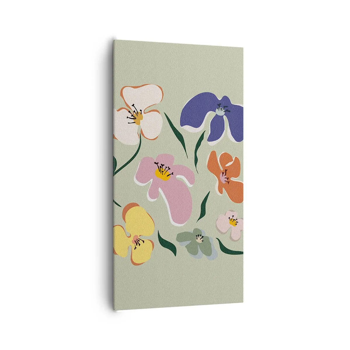 Schilderen op canvas - Viooltjes welkom - 65x120 cm