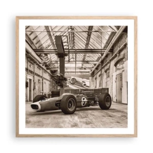 Een poster in een licht eiken lijst - De rust van de winnaar - 60x60 cm