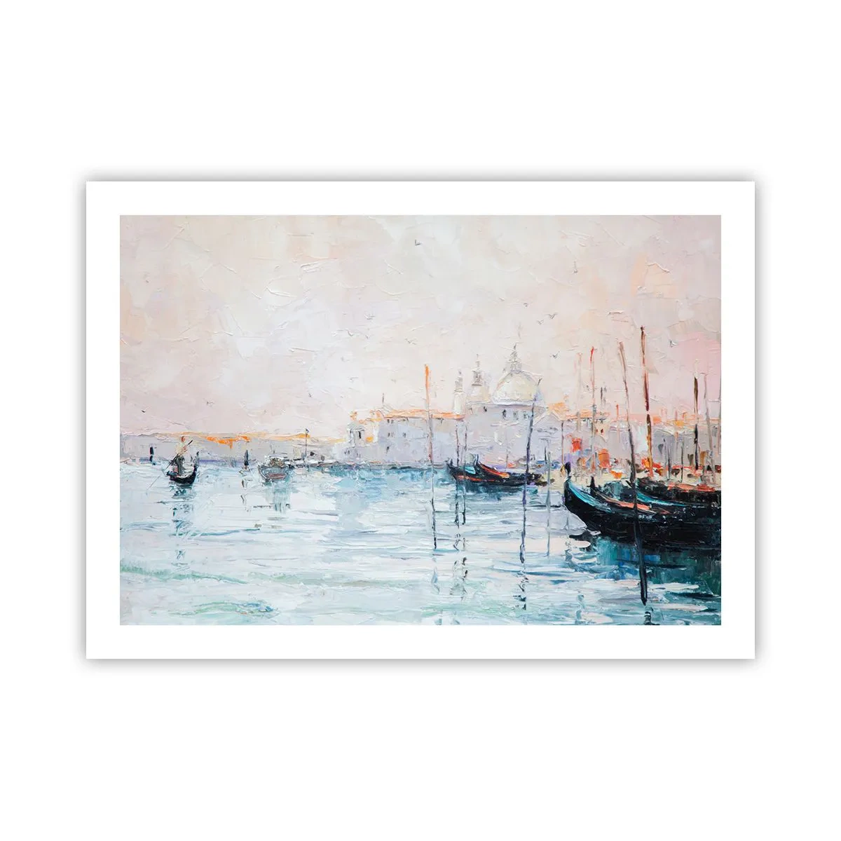 Poster - Achter het water, achter de mist - 70x50 cm