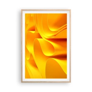 Een poster in een licht eiken lijst - Als de golven van de zon - 61x91 cm