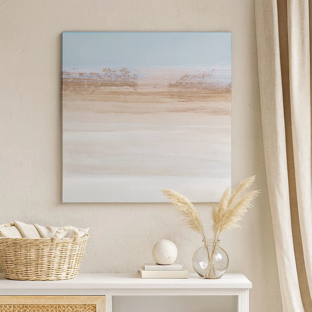 Schilderen op canvas - Dubbelzinnig landschap - 30x30 cm