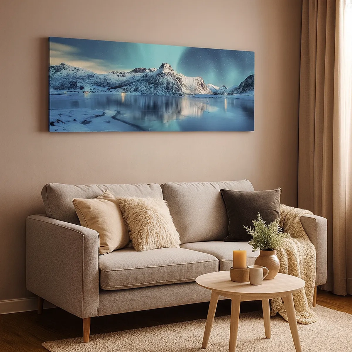 Schilderen op canvas - lichtnacht - 30x30 cm