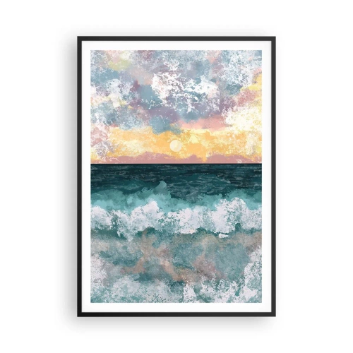 Poster in een zwarte lijst - Water, licht, lucht - 70x100 cm