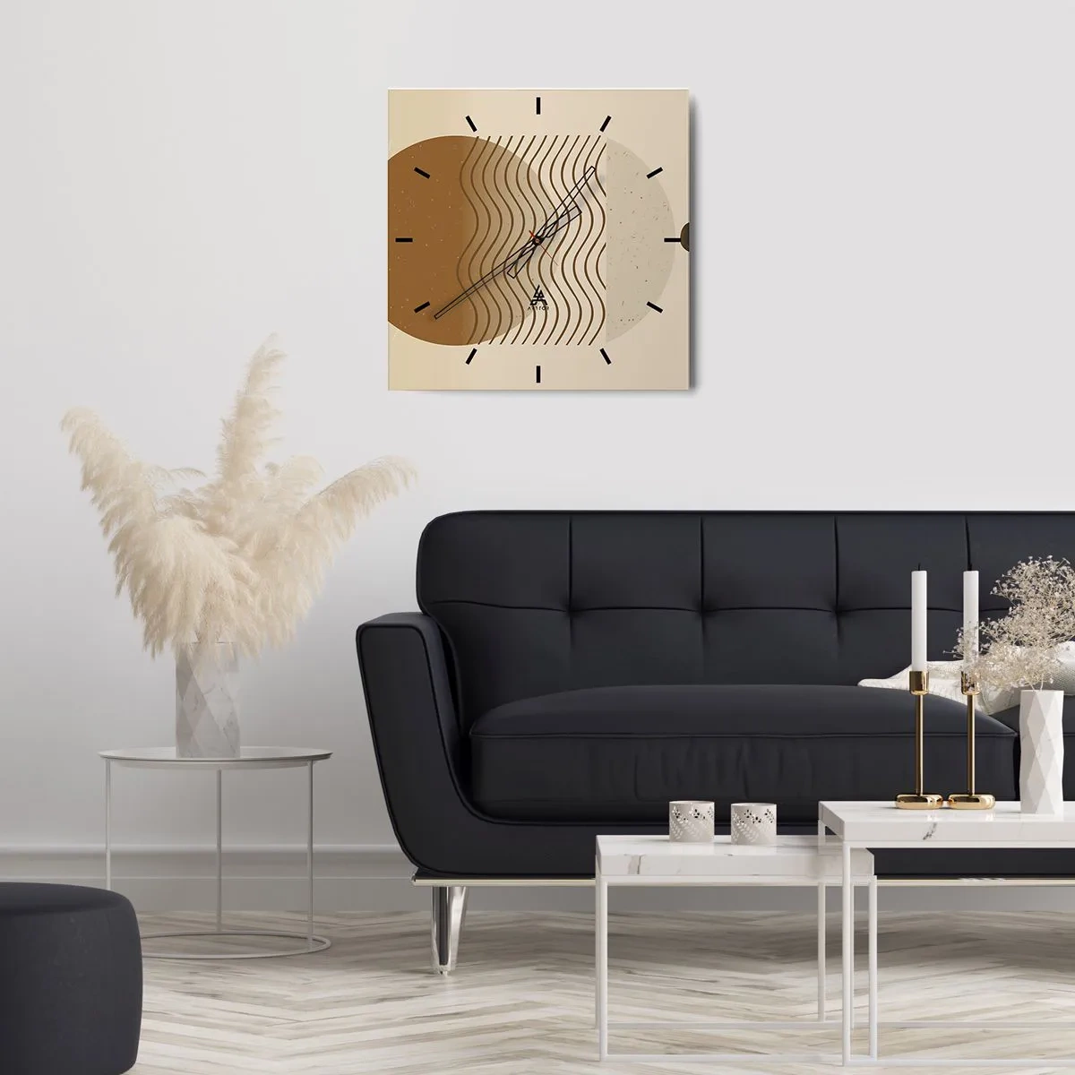 Wandklok - Klok - Over de oorsprong van geometrische figuren - 30x30 cm