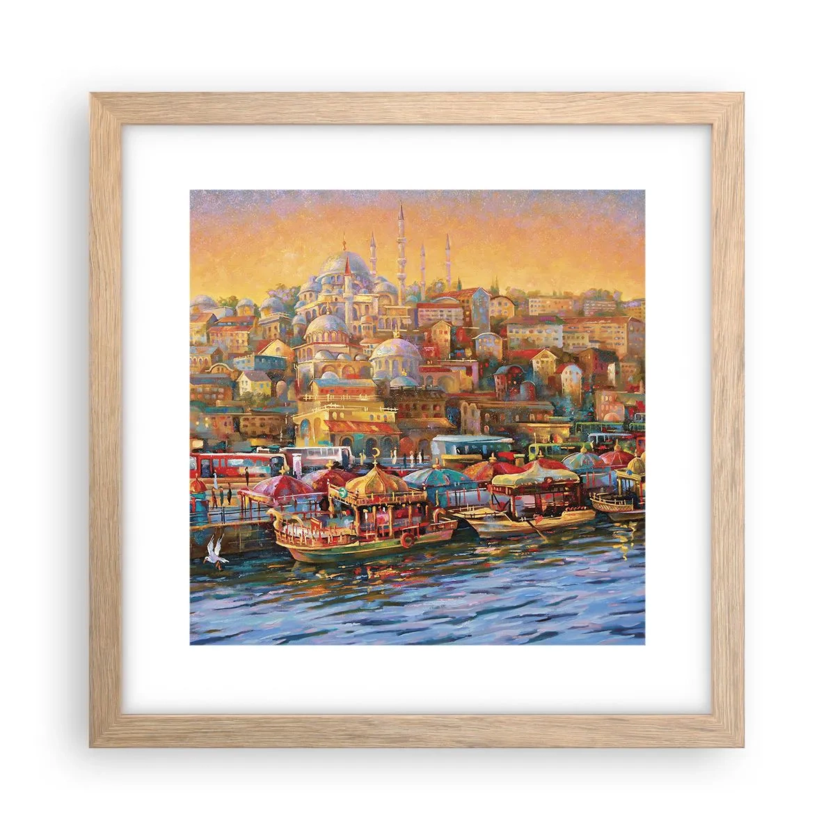 Een poster in een licht eiken lijst - Istanboel verhaal - 30x30 cm