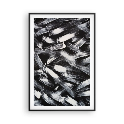 Poster in een zwarte lijst - Abstractie in de industriële spirit - 61x91 cm