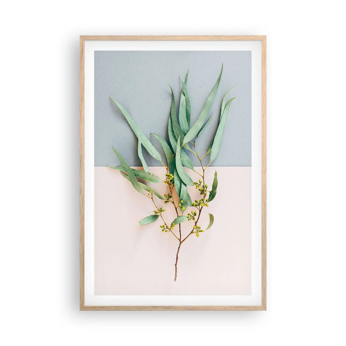 Een poster in een licht eiken lijst - Subtiliteit in pastelkleuren - 61x91 cm