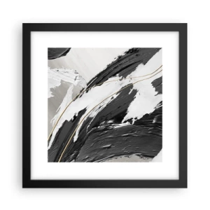 Poster in een zwarte lijst - Abstractie op grote schaal - 30x30 cm