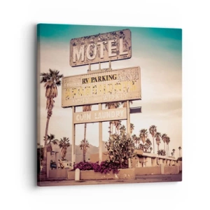 Schilderen op canvas - Hier staat de tijd stil - 30x30 cm