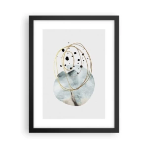 Poster in een zwarte lijst - Omarmd door de ruimte - 30x40 cm