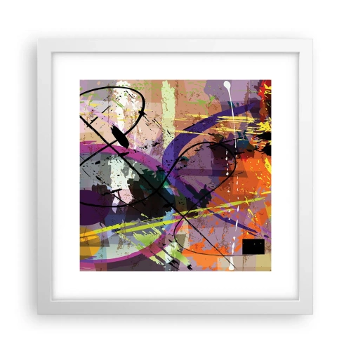 Poster in een witte lijst - Je kunt rechtdoor of rondom - 30x30 cm