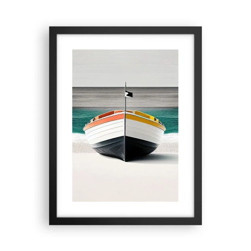 Poster in een zwarte lijst - Op zijn plaats - 30x40 cm